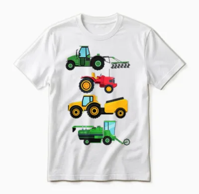4 Traktoren & Landmaschinen Mähdrescher Jungen Geschenk Unisex T-Shirt - White