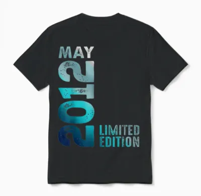 édition Limitée Mai 2012 Anniversaire Unisex T-Shirt - Black