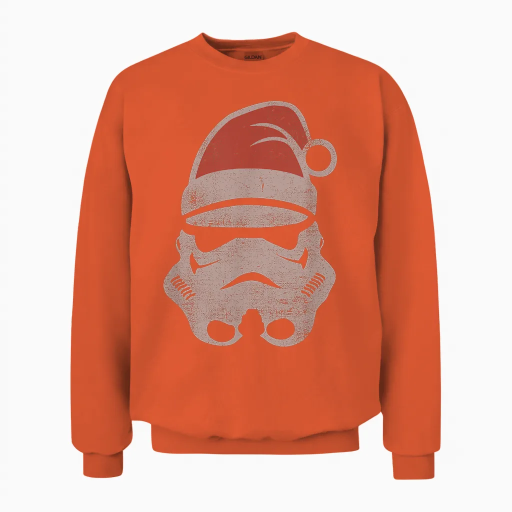 Star Wars Christmas Stormtrooper Holiday Unisex Sweatshirt in Orange