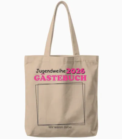 Jugendweihe 2026 Gästebuch Für Jugendliche Jungen Tote Bags - Natural