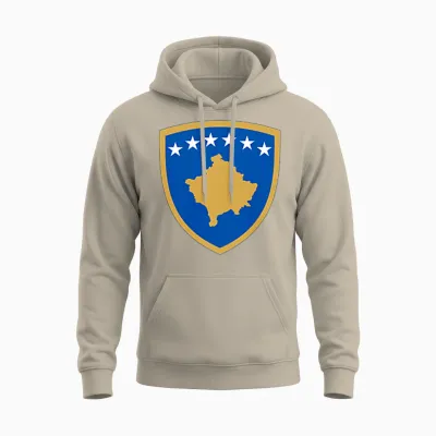 Kosovo Wappen Kosovarische Flagge Kosovare Unisex Hoodie - Sand