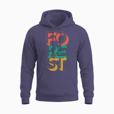 Retro Forest Unisex Hoodie - Heather Sport Dark Navy