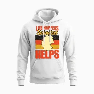 Funny Deutschland Schnitzel Humor for Native Unisex Hoodie - White