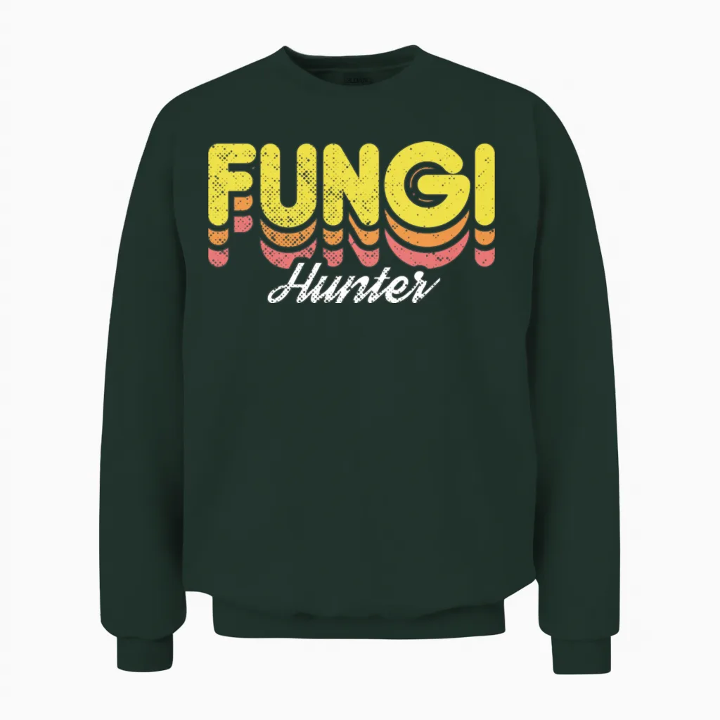 Retro Fungi Hunter - Hunting Unisex Sweatshirt in Forest