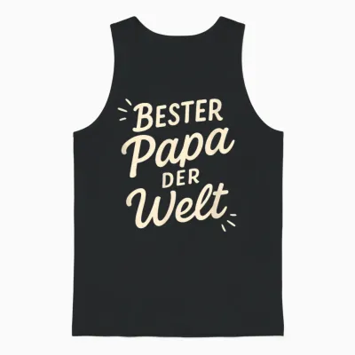 Bester Der Welt Geschenkidee Vatertag Papa Männer Spruch Unisex Tank Top - Black