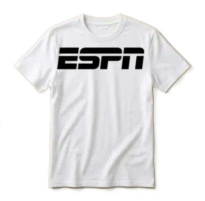 Espn Black Logo V1 Unisex T-Shirt - White