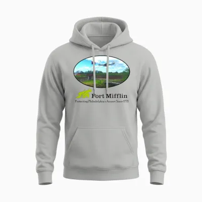Fort Mifflin- Protecting Philadelphia's Airport Unisex Hoodie - Ash