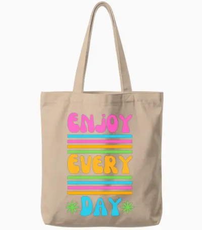 Colorful Retro Aesthetic Quote Tote Bags - Natural