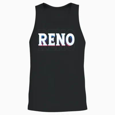 Retro - Reno Unisex Tank Top - Black