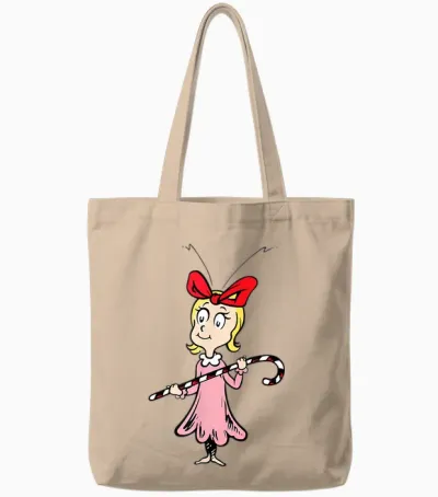 Dr. Seuss Cindy-Lou Who Tote Bags - Natural