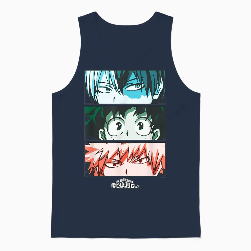 My Hero Academia Todoroki Deku Anime Unisex Tank Top in Navy
