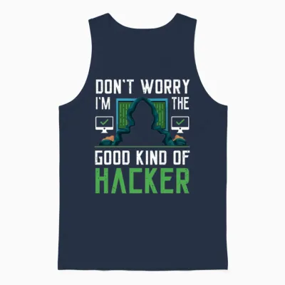 Funny Cybersecurity Professional Unisex Tank Top - Navy