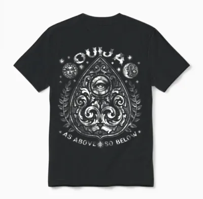 Victorian Ouija Planchette, as Above So Below Unisex T-Shirt - Black