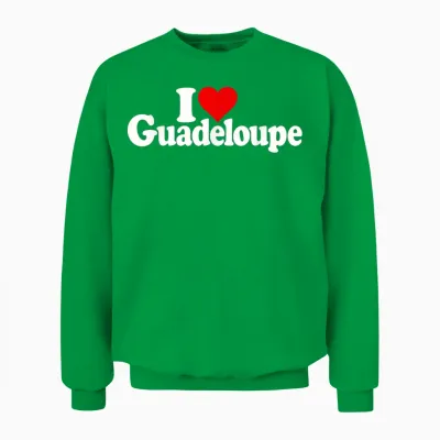 J'adore Heart Guadeloupe Unisex Sweatshirt - Irish Green