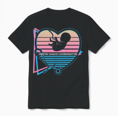 Obgyn Retro Unisex T-Shirt - Black