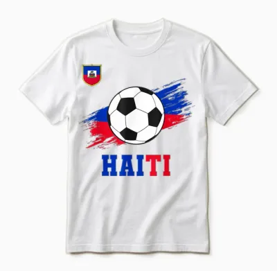 Haiti Haitian Flag Pride Men Women Unisex T-Shirt - White