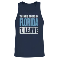 Florida Meme Things to Do in Florida Unisex Tank Top - Navy – 2