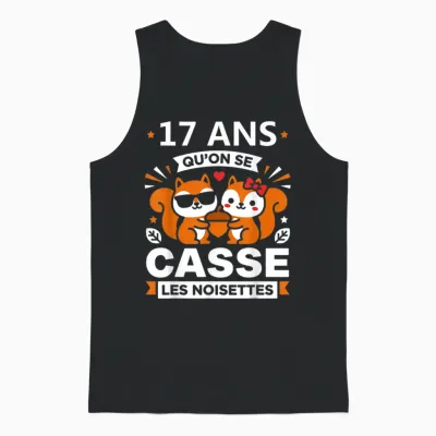Humour 17 Ans Mariage Drole Anniversaire Couple 17 Ans Unisex Tank Top - Black