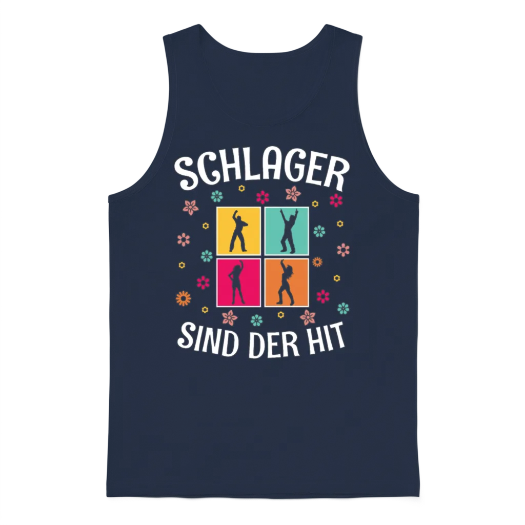 Folk Music Party Festival Outfit German Hits Unisex Tank Top - Navy