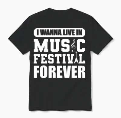 Music Festival Lover Music Festival Vlogger Unisex T-Shirt - Black