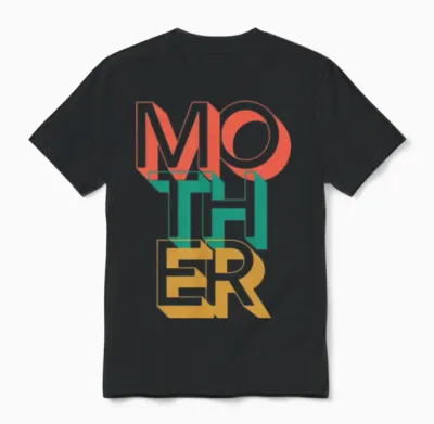 Retro Mother Unisex T-Shirt - Black