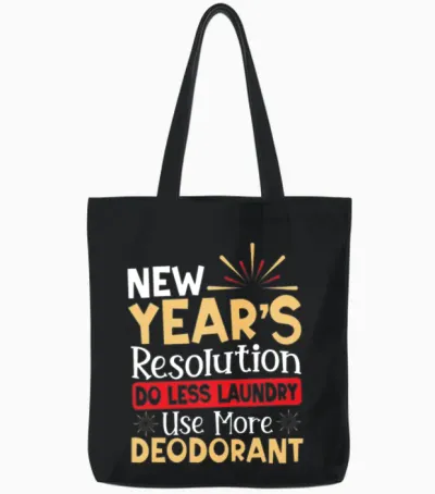 New Year's Resolution New Year's Day New Years Tote Bags - Black