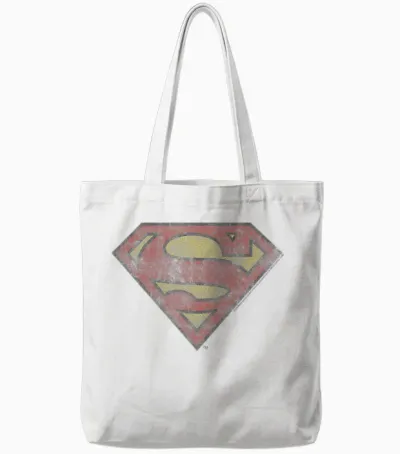 Dc Comics Superman Vintage Shield Tote Bags - White