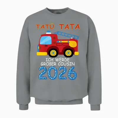 Kinder Ich Werde Großer Cousin 2026 Unisex Sweatshirt - Sport Grey