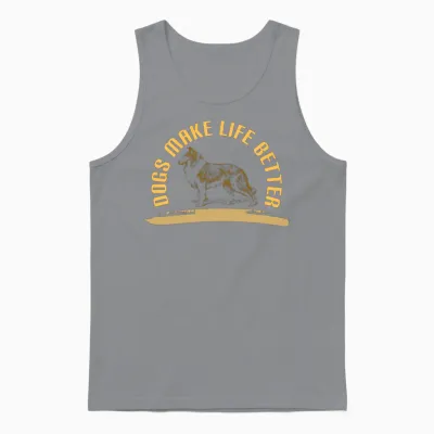 Collie Dog Unisex Tank Top - Sport Grey