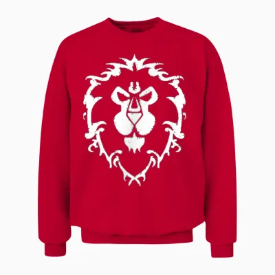 World of Warcraft Alliance Glory Dp 2024-4832 T-Shirt, Black, S Unisex Sweatshirt - Red