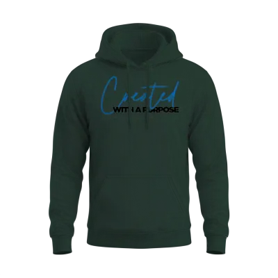 Created with a Purpose (blue) Unisex Hoodie - Forest