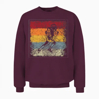 Rugby Retro Unisex Sweatshirt - Maroon