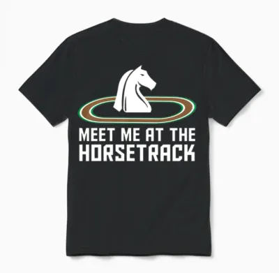 Horse Racing Unisex T-Shirt - Black