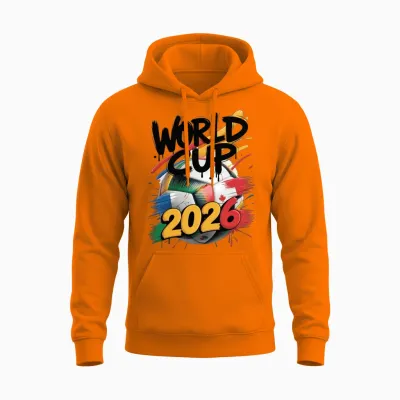 Football 2026 Art Unisex Hoodie - Safety Orange