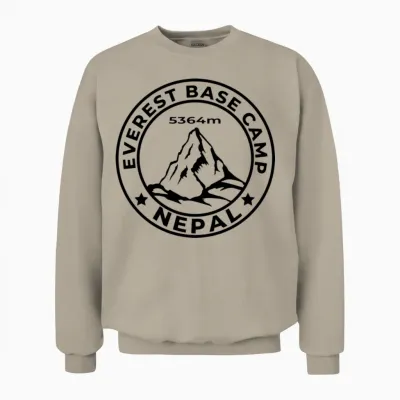Everest Base Camp - White Unisex Sweatshirt - Sand