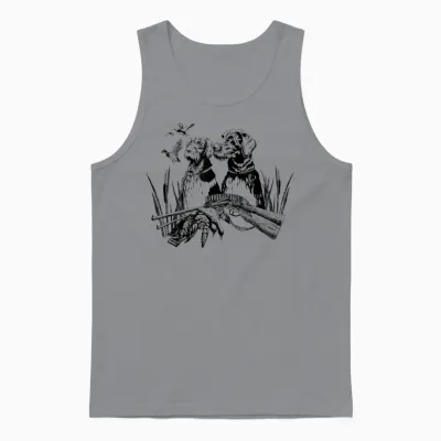 German Wirehaired Hunting Dog Hunter Dog Head Beard Retro Unisex Tank Top - Sport Grey