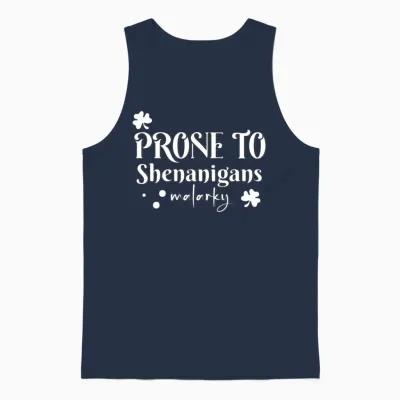 Shenanigans Pride Graphic Unisex Tank Top - Navy