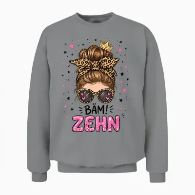 Bäm Zehn 10 Geburtstag Unisex Sweatshirt - Sport Grey