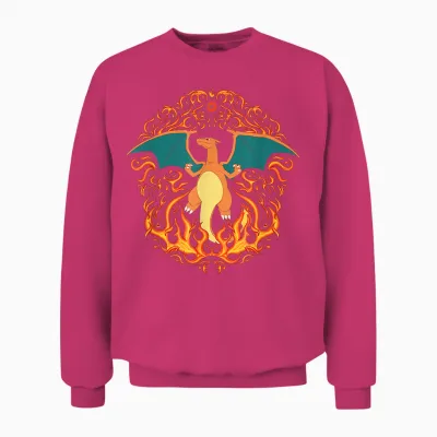 Pokémon - Charizard Fire Type Flames Generation 1 Unisex Sweatshirt - Heliconia