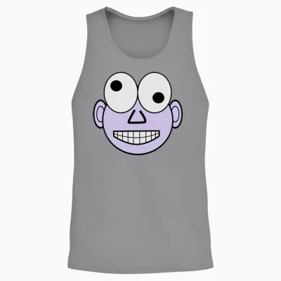 Funny Face Unisex Tank Top - Sport Grey