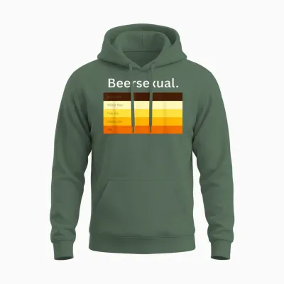 Biersexuell, Lustiger Biertrinker Unisex Hoodie - Military Green