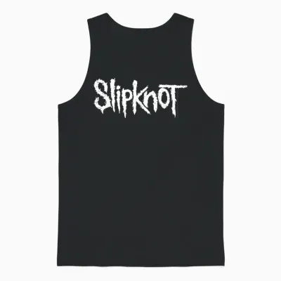 Slipknot Offizielles Logo T-Shirt - Herren, Unisex Kinder - Schwarz - Kurzarm - S - Klassische Passform - Einfarbig - Musik - Band-Fans, Klassisch, Unisex Unisex Tank Top - Black