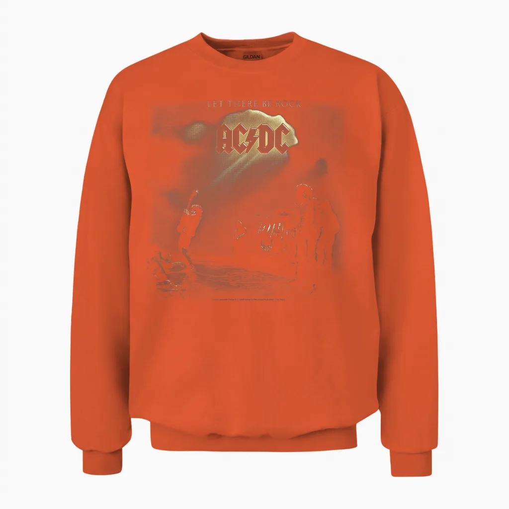 Ac/dc - Let There Be Rock Internationales Cover Unisex Sweatshirt in Orange