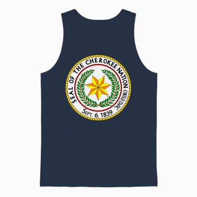Great Seal of the Cherokee Nation Unisex Tank Top - Navy
