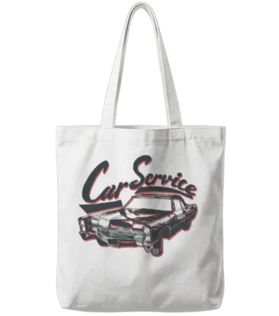 Retro Car Tote Bags - White
