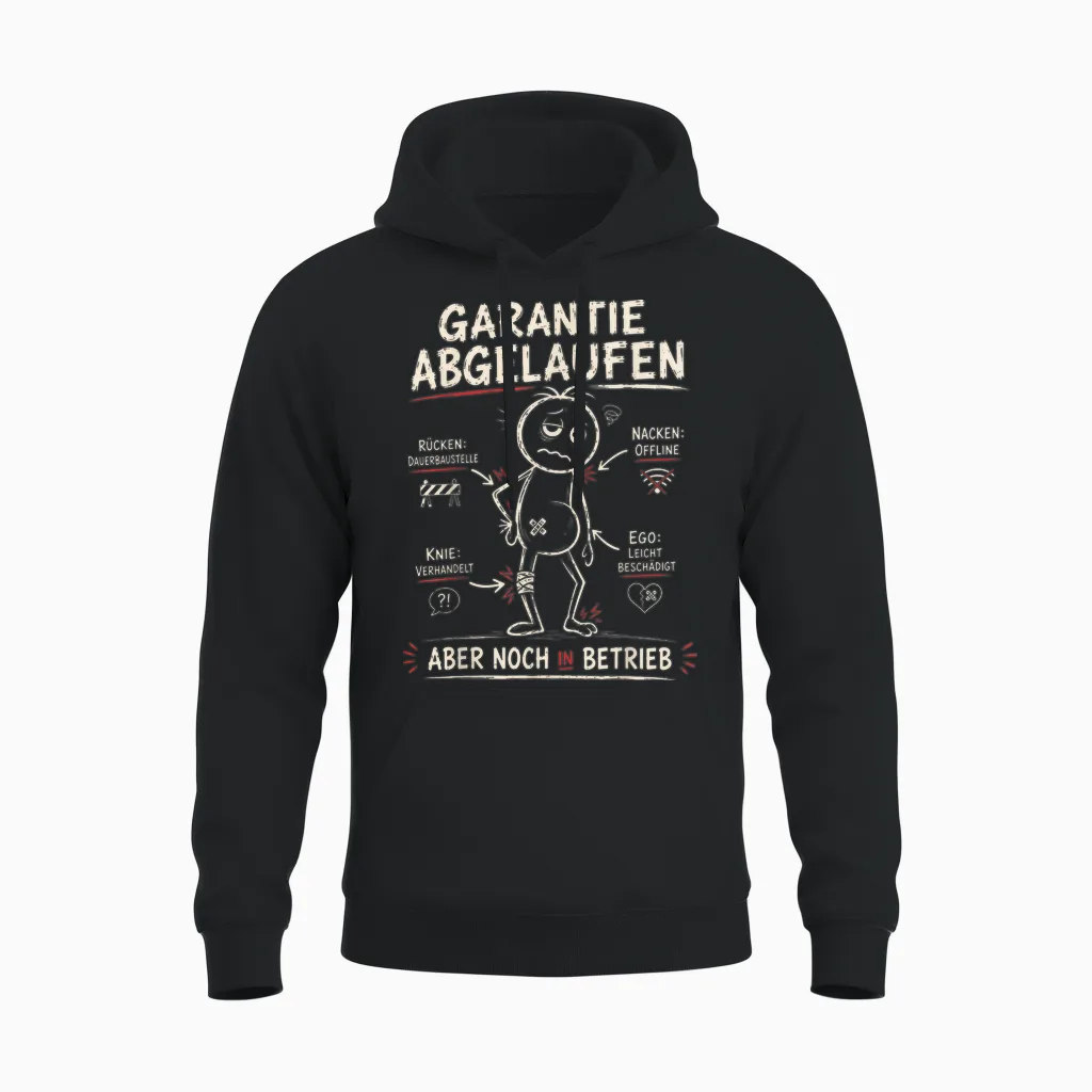 Aua Au älter Werden Alter Mann Alte Frau Lustig Geburtstag Unisex Hoodie in Black