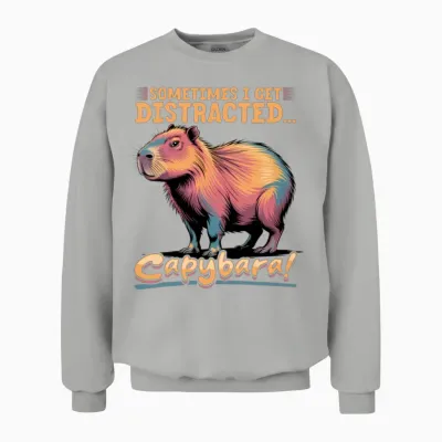 Funny Capybara Unisex Sweatshirt - Ash