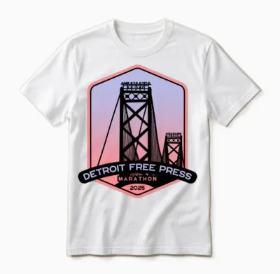 Detroit Free Press - Marathon – 26.2 – 2025 Unisex T-Shirt - White