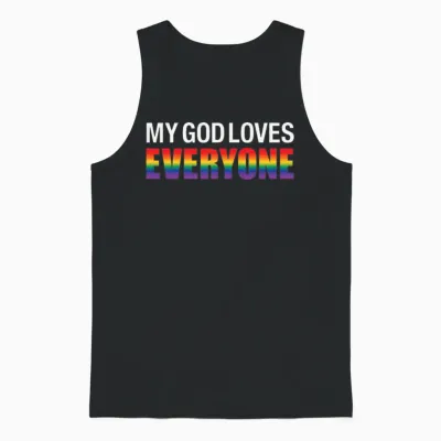 God Loves Everyone (unisex Pride Tee) Unisex Tank Top - Black