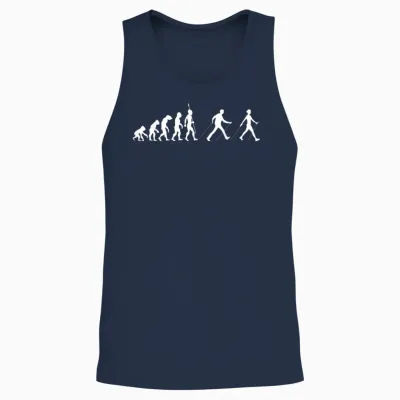 Evolution Nordic Walking Hiking Walking Sports T-Shirt, Black, S Unisex Tank Top - Navy